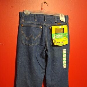 Wrangler Men's Dark Blue Bootcut Jeans